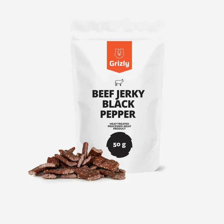 Jerky suszone mięso wołowe z pieprzem