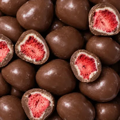 Liofilizowane truskawki w mlecznej i białej czekoladzie 5 x 250 g