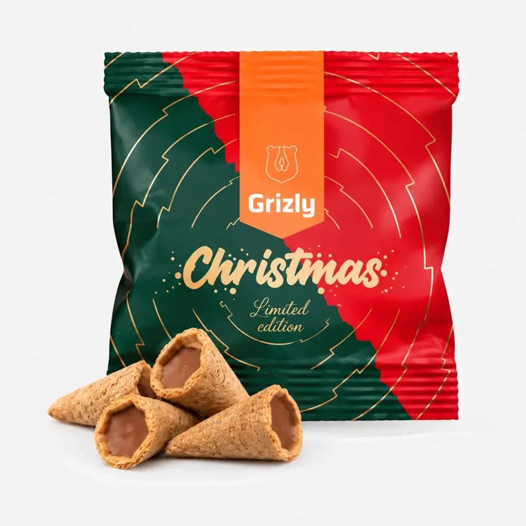 Mini rożki speculoos w świątecznym opakowaniu