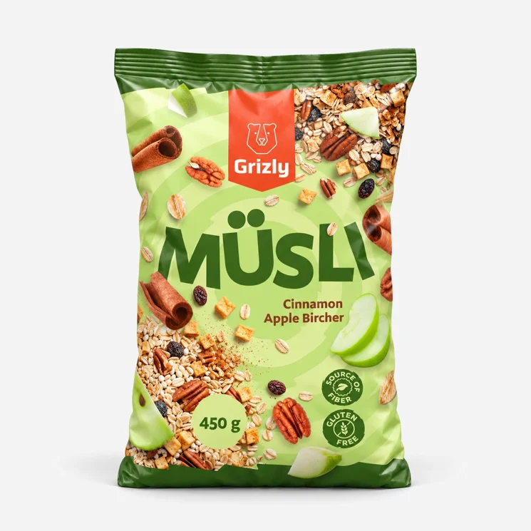 Musli sypkie jabłko i cynamon Bircher style